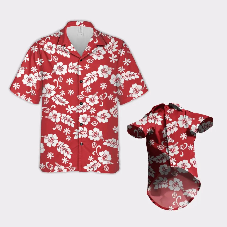 Matching Pet And Owner Button Shirt