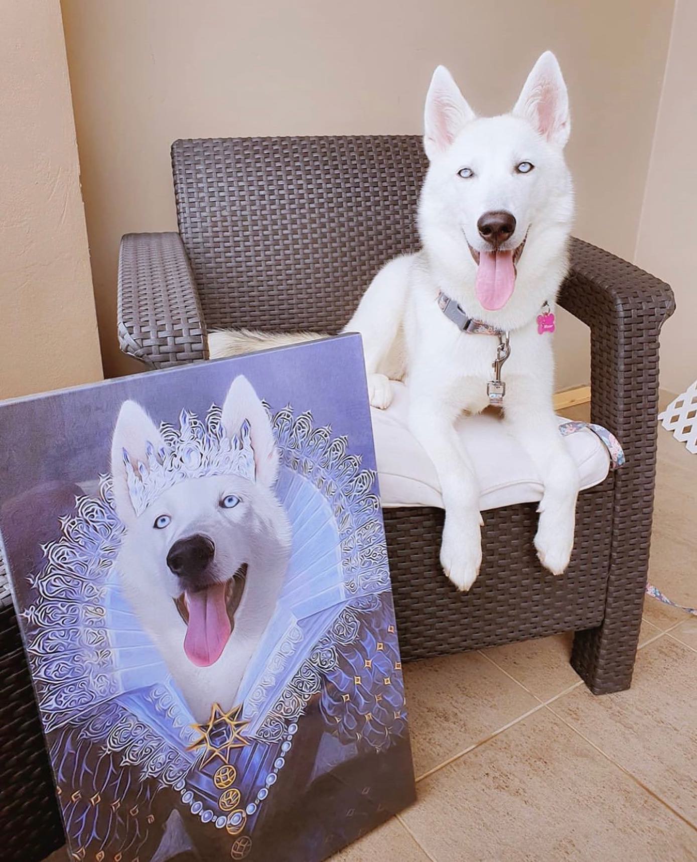 Her Majesty Custom Pet Portrait - Noble Pawtrait