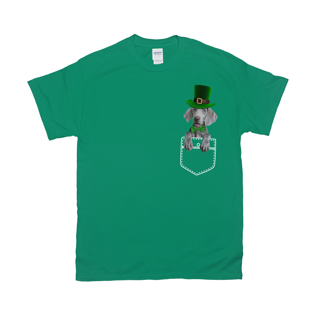 Pet Pocket St Patrick Hat Custom Pet T-shirt - Noble Pawtrait