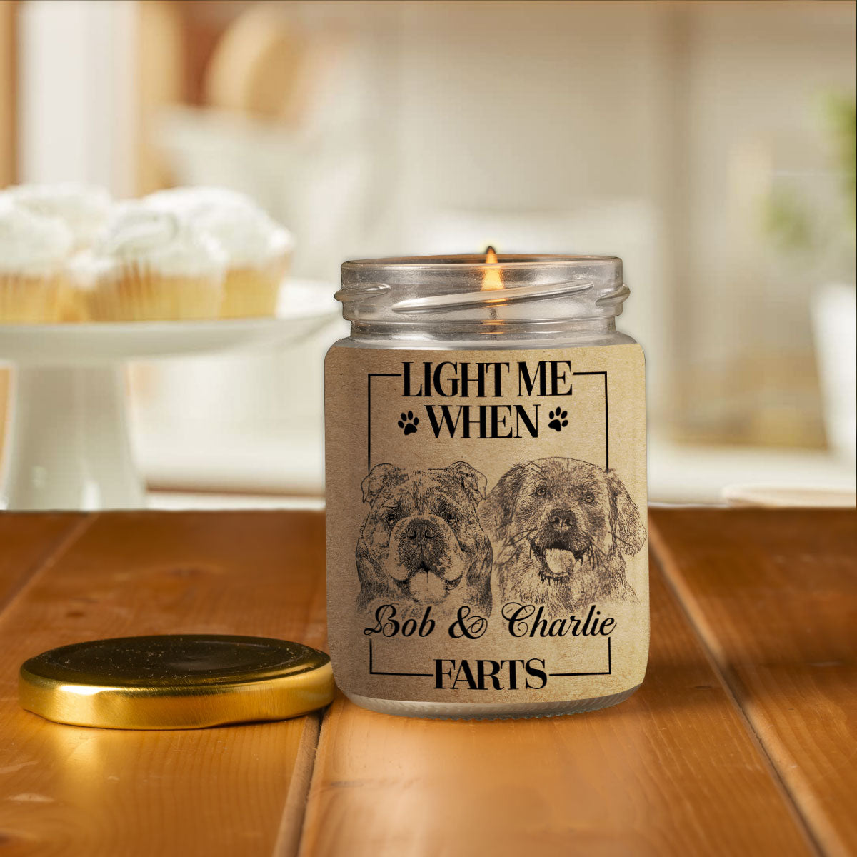 Light Me When The Dog Farts Custom Candle