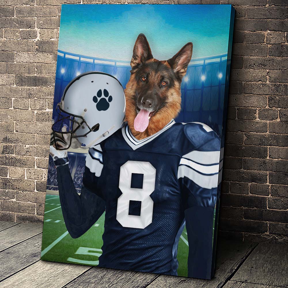 The Dallas Fan Custom Pet Portrait – Noble Pawtrait