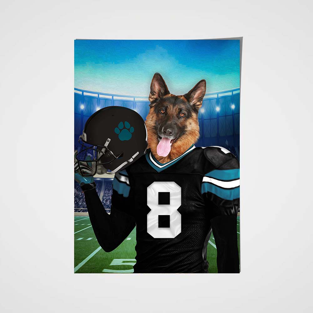 Jacksonville Fan Custom Canvas Pet Portrait – Noble Pawtrait