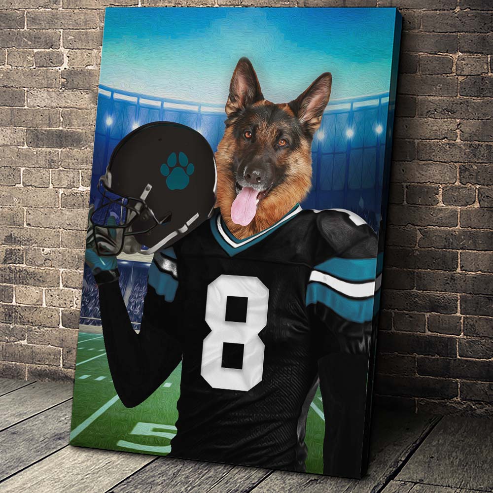 Jacksonville Fan Custom Canvas Pet Portrait – Noble Pawtrait