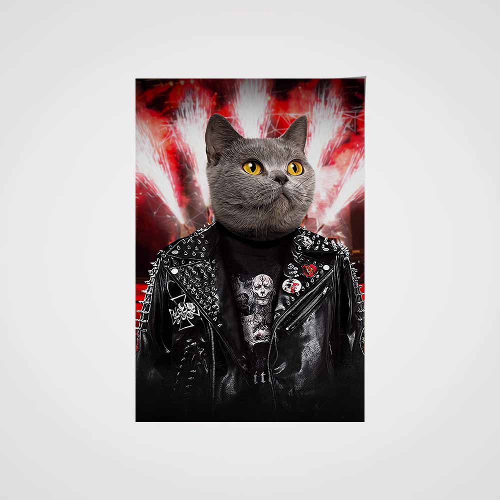 The Metalhead Custom Pet Portrait - Noble Pawtrait