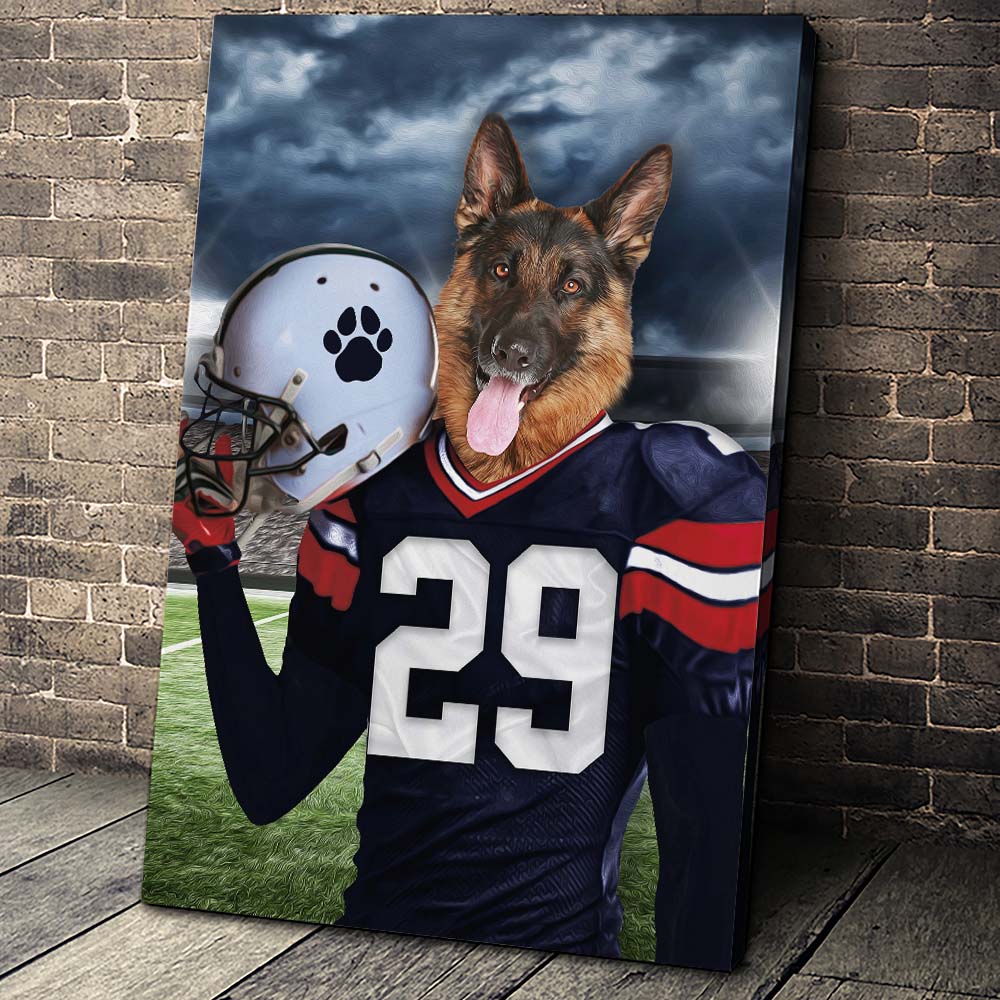 New England Fan Custom Pet Portrait – Noble Pawtrait