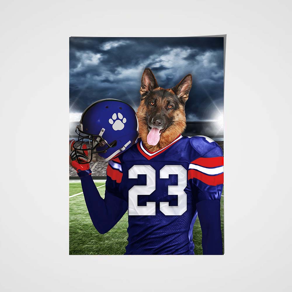 New York Giants Fan Custom Poster Pet Portrait – Noble Pawtrait