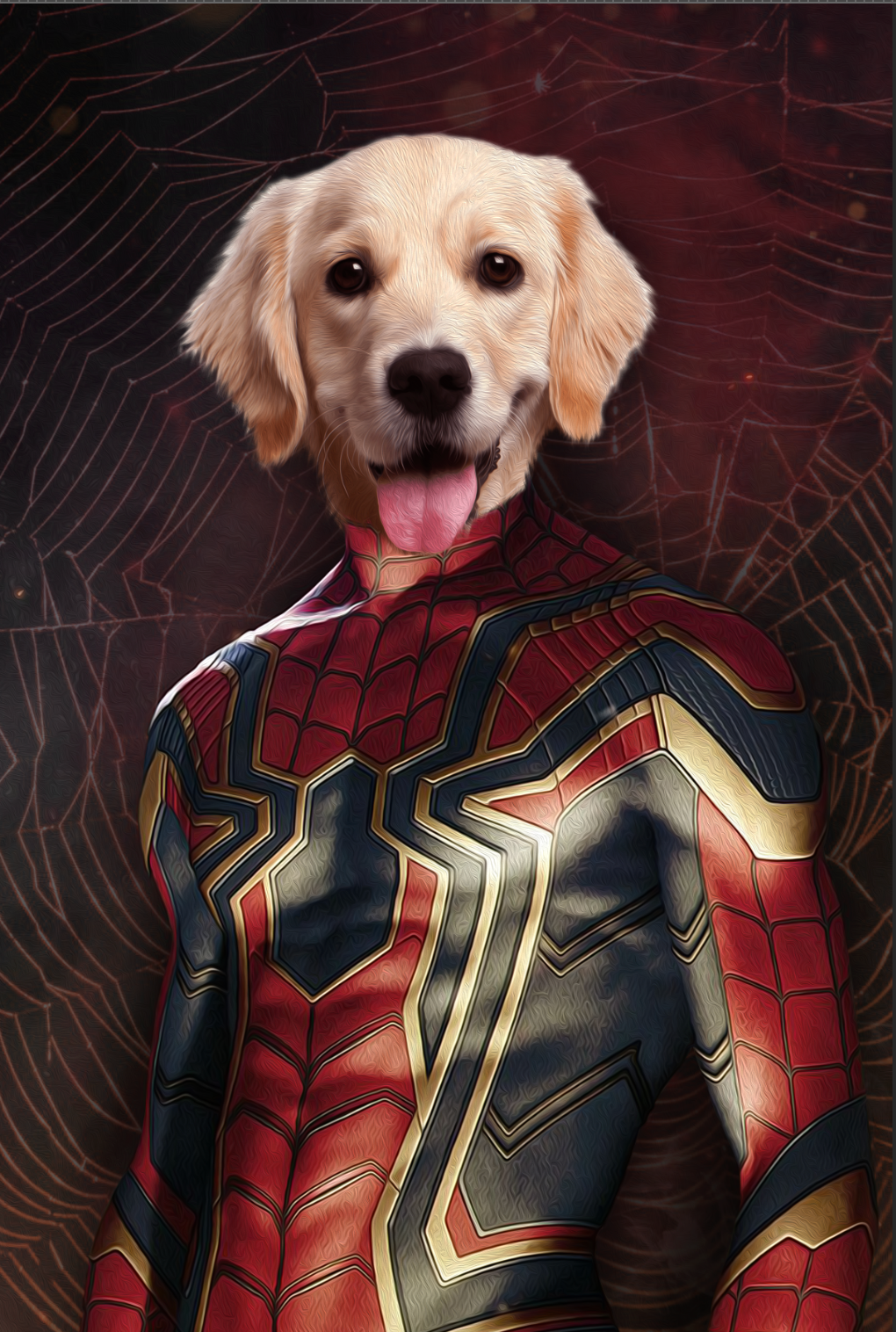 The Spider Paw Custom Pet Portrait - Noble Pawtrait