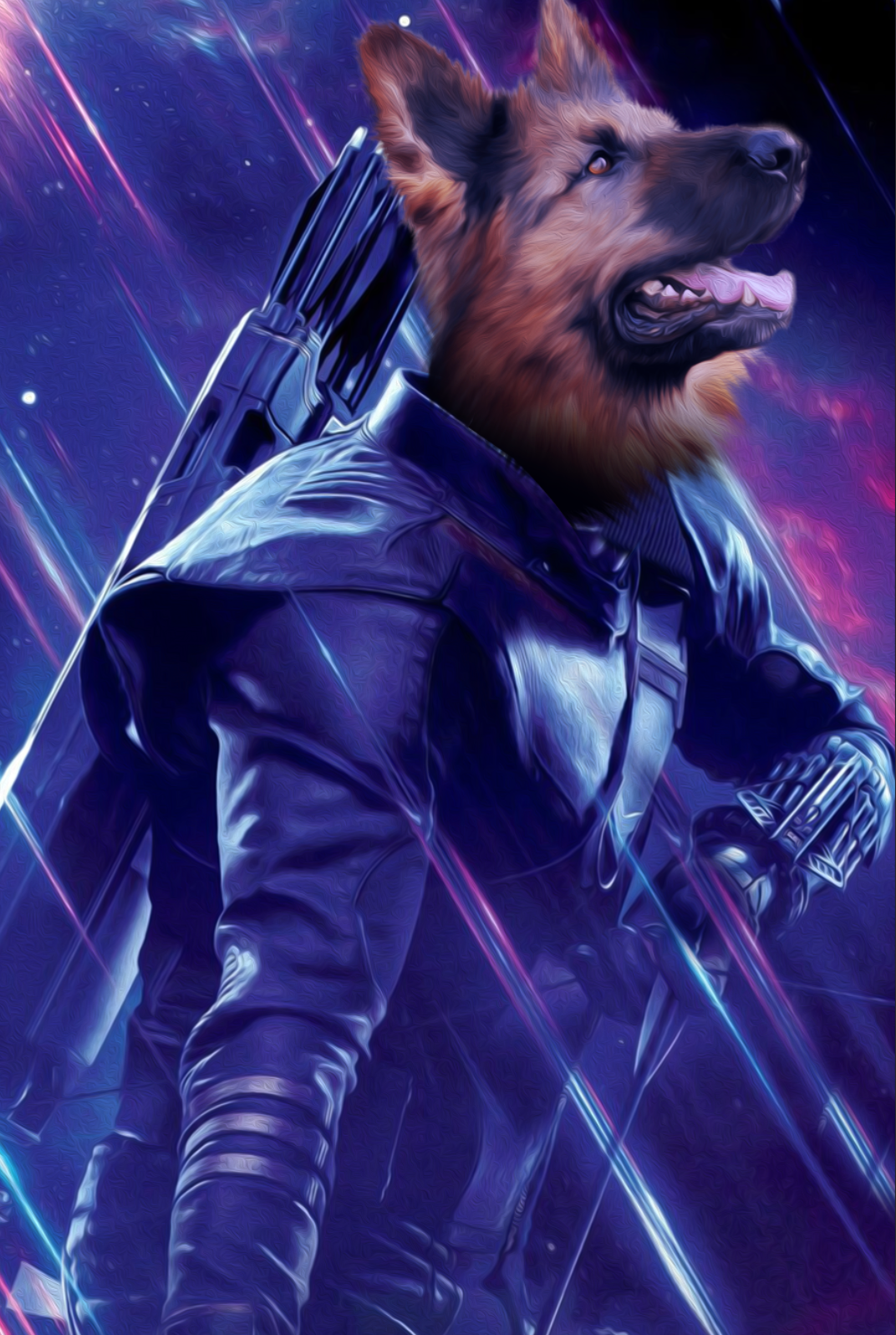 The Archer Custom Pet Portrait Canvas - Noble Pawtrait