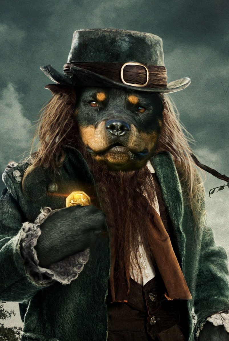 The Leprechaun Custom Pet Portrait - Noble Pawtrait