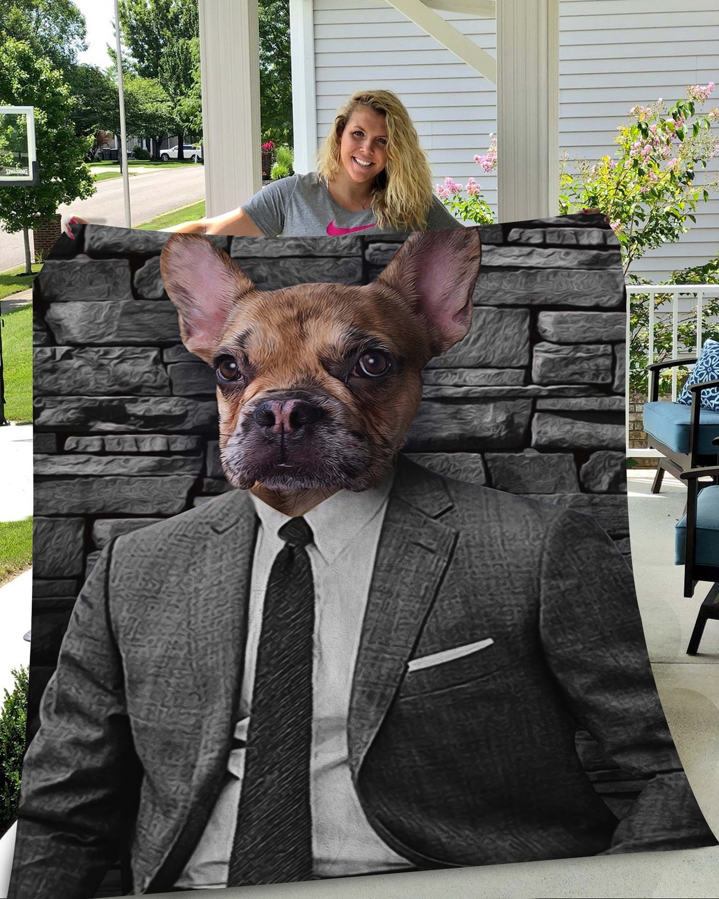 The Hustler Custom Pet Blanket - Noble Pawtrait