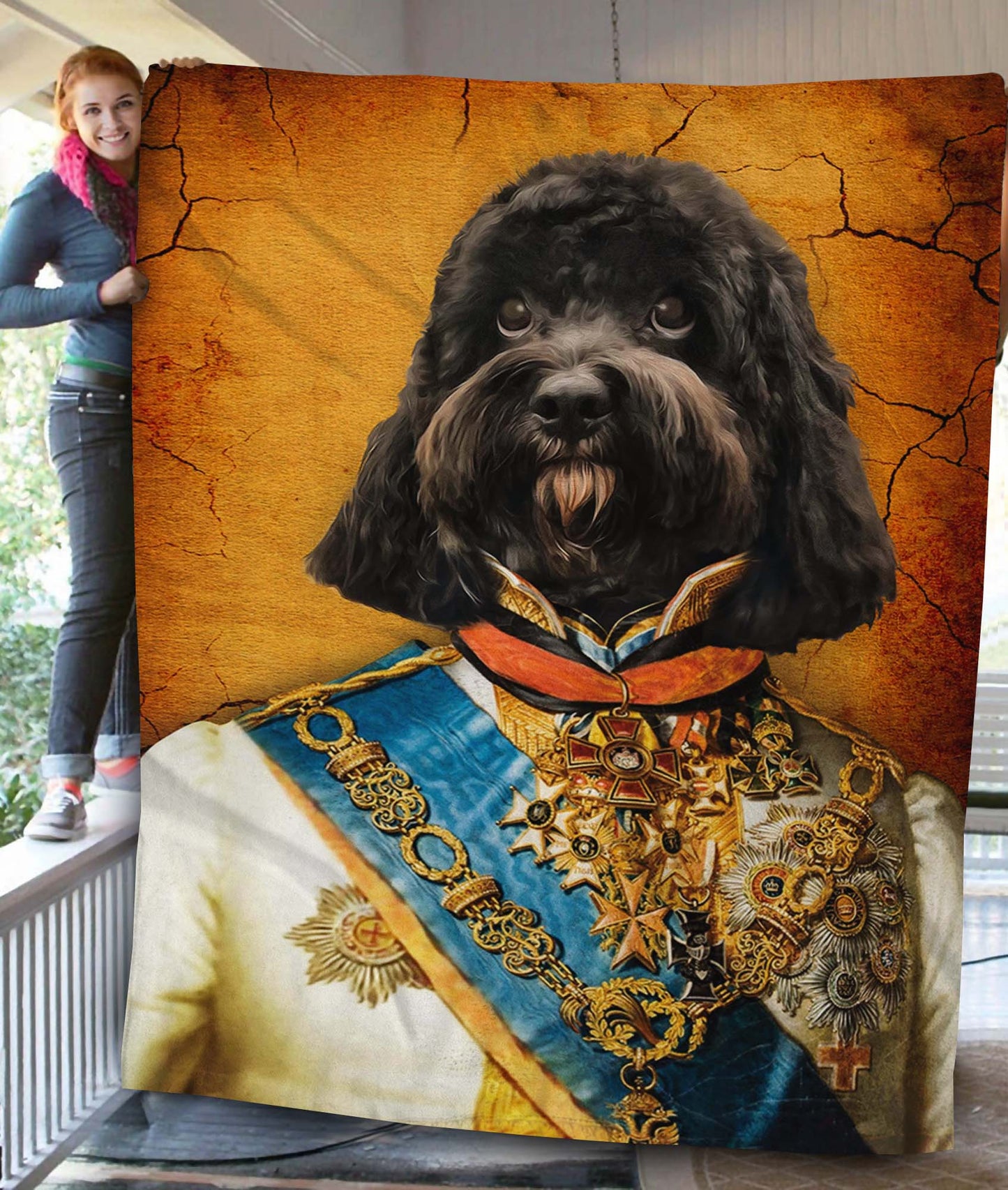 The Prince Custom Pet Blanket - Noble Pawtrait