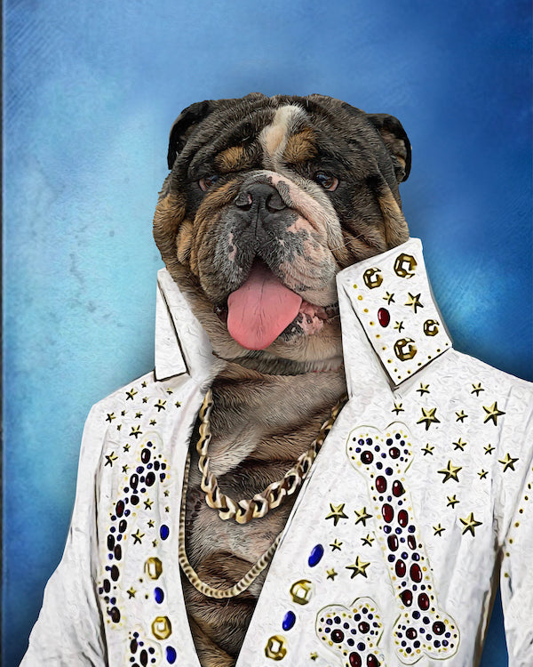 The Singer Custom Pet Portrait - Noble Pawtrait