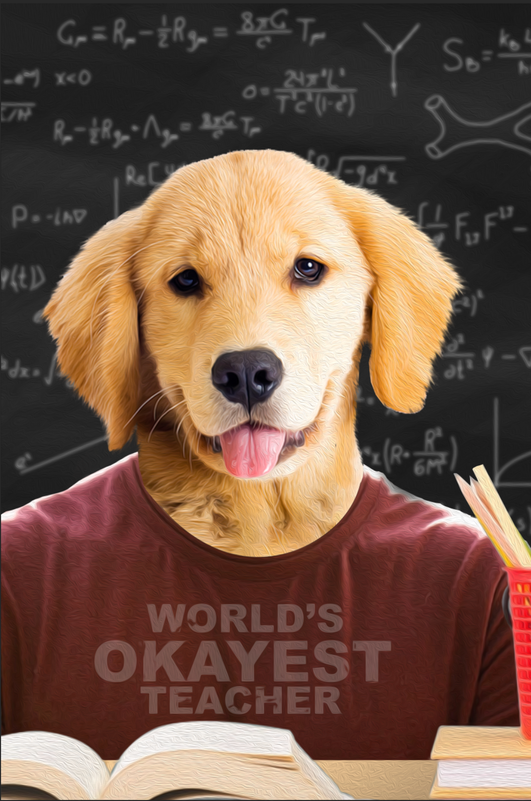 The Teacher Custom Pet Portrait - Noble Pawtrait