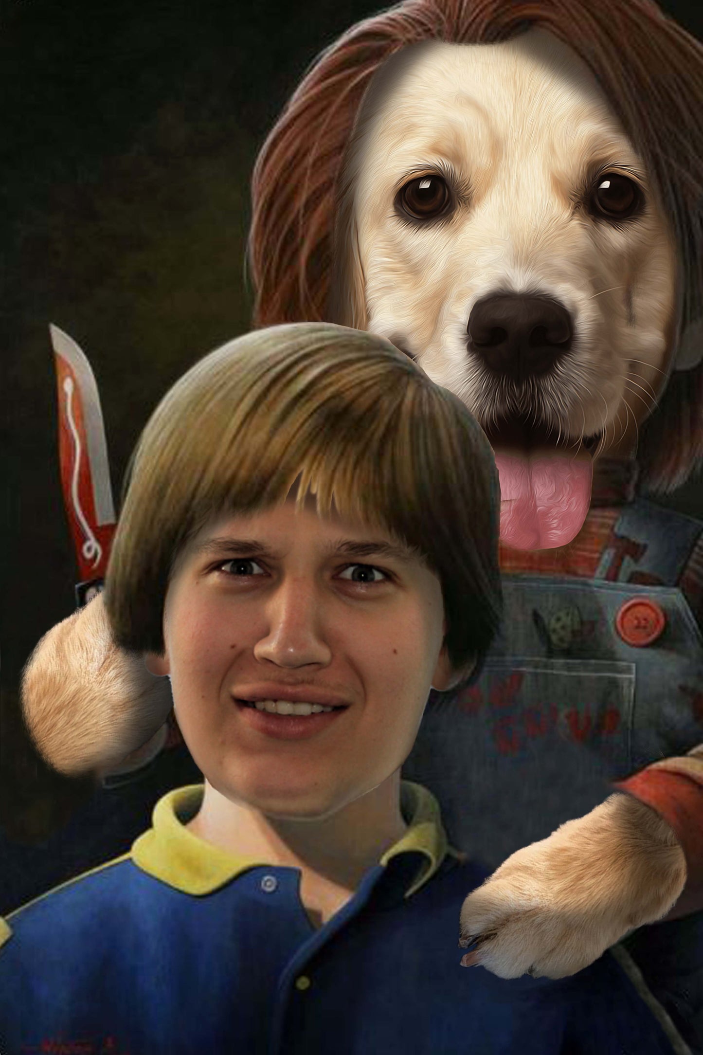 The Child Paw Custom Pet Portrait - Noble Pawtrait