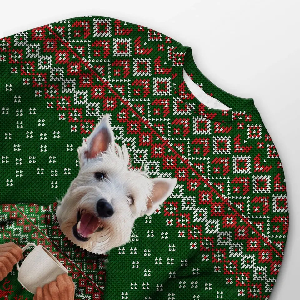 Custom Your Own Christmas Sweater Within Sweater With Your Pet Face
