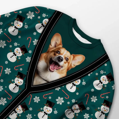 Custom Your Own Christmas Peeking Sweater With Your Pet Face