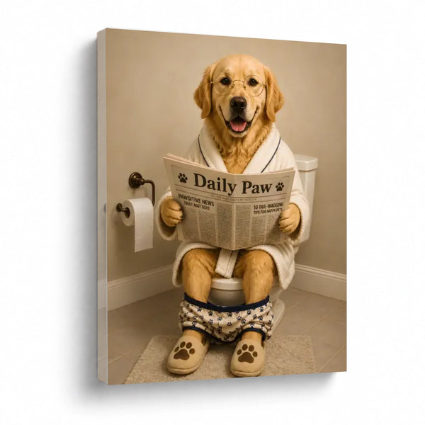 Funny Bathroom Custom Pet Portrait – The Daily Paw