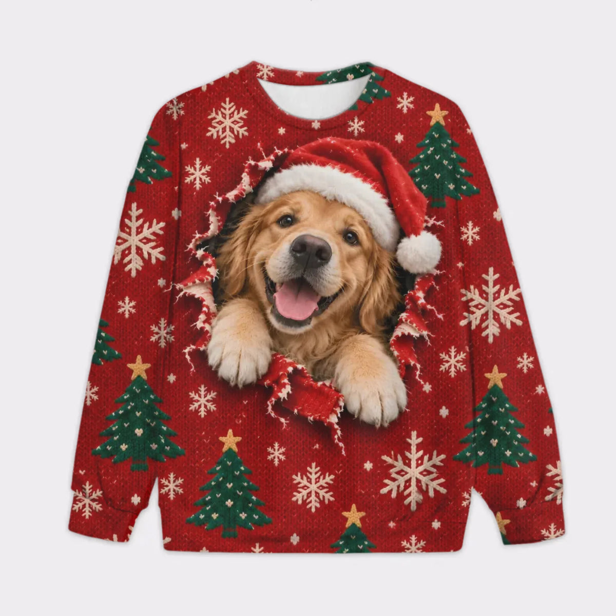 Custom Pet Face Christmas Sweater