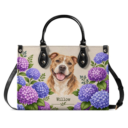 Blue Hydrangea – Custom Pet Portrait Handbag