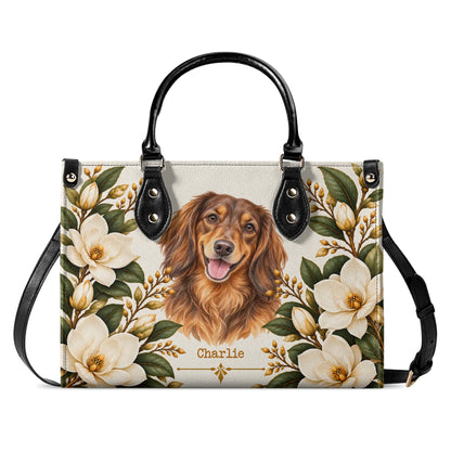Magnolia Grace – Custom Pet Portrait Handbag