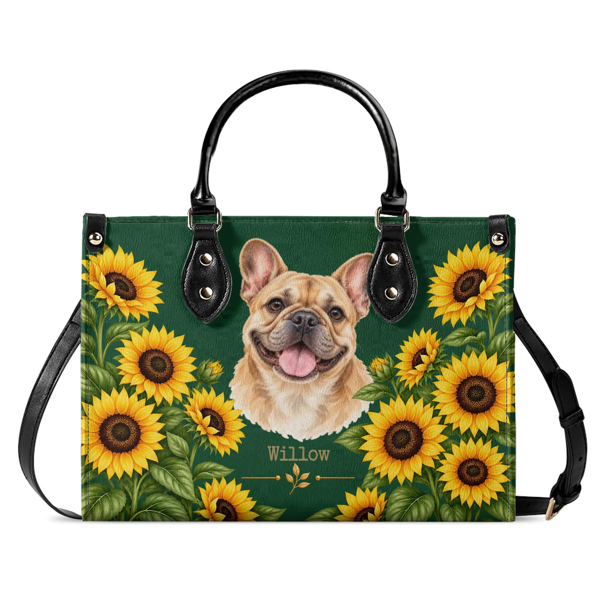 The Sunflower – Custom Pet Portrait Handbag