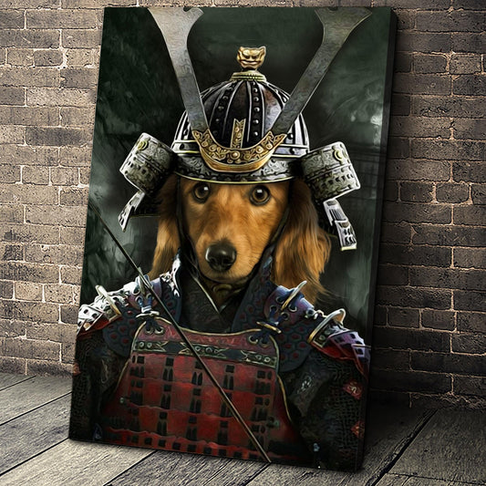 Ancient Samurai Custom Pet Portrait Canvas