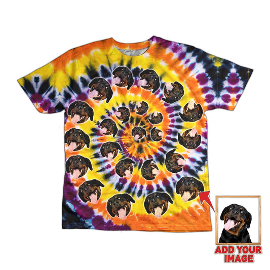 All Over Print Psychedelic Tie Dye Custom Pet T-shirt