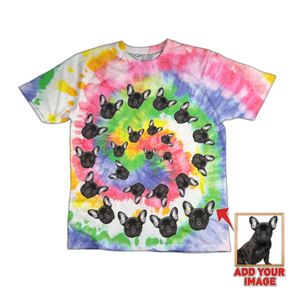 All Over Print Pride Swirl Tie Dye Custom Pet T-shirt