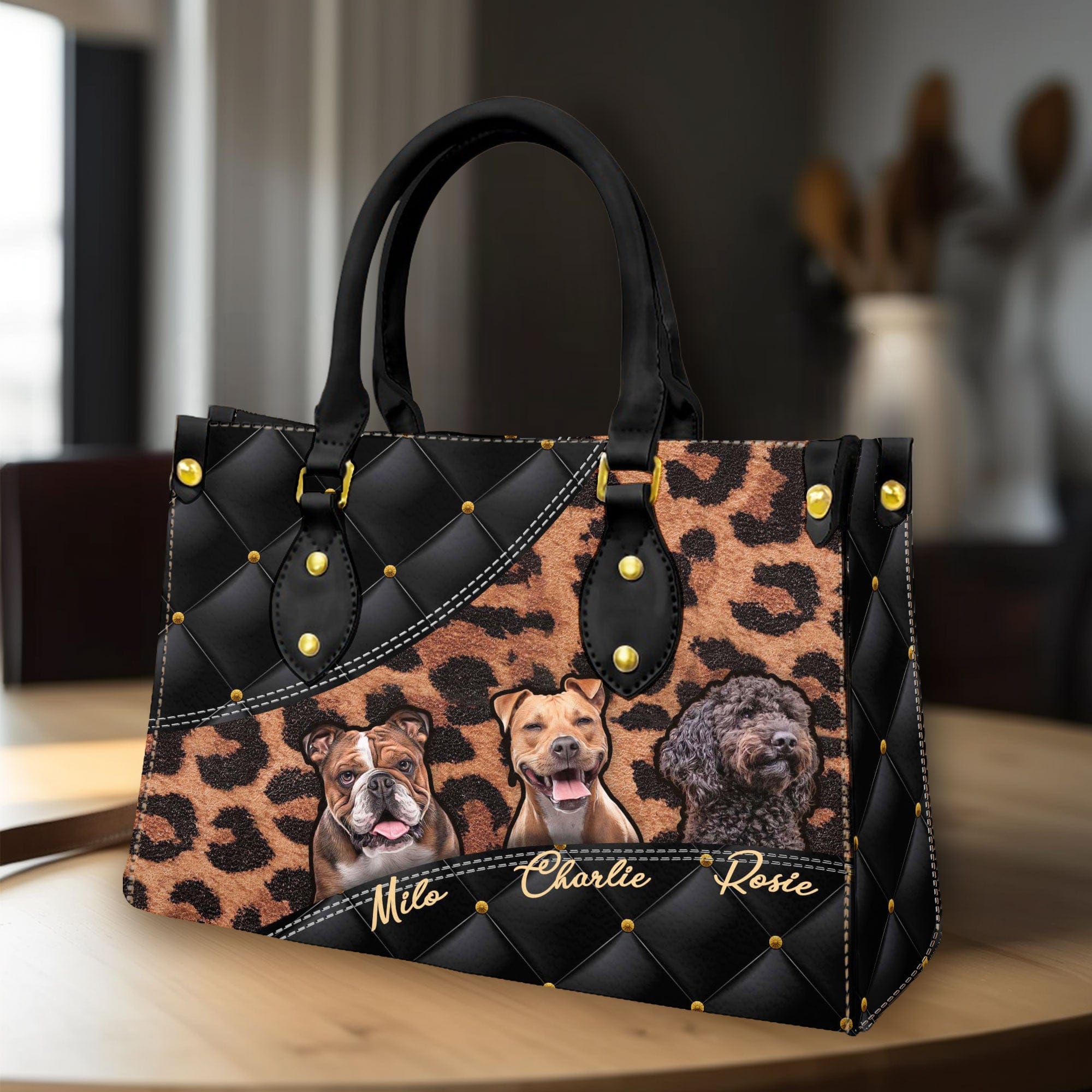 Bag, cat, keepsake, gold, deals black, handbag, personalized, pet, gift, shoulder bag, memory, parlor tiger,