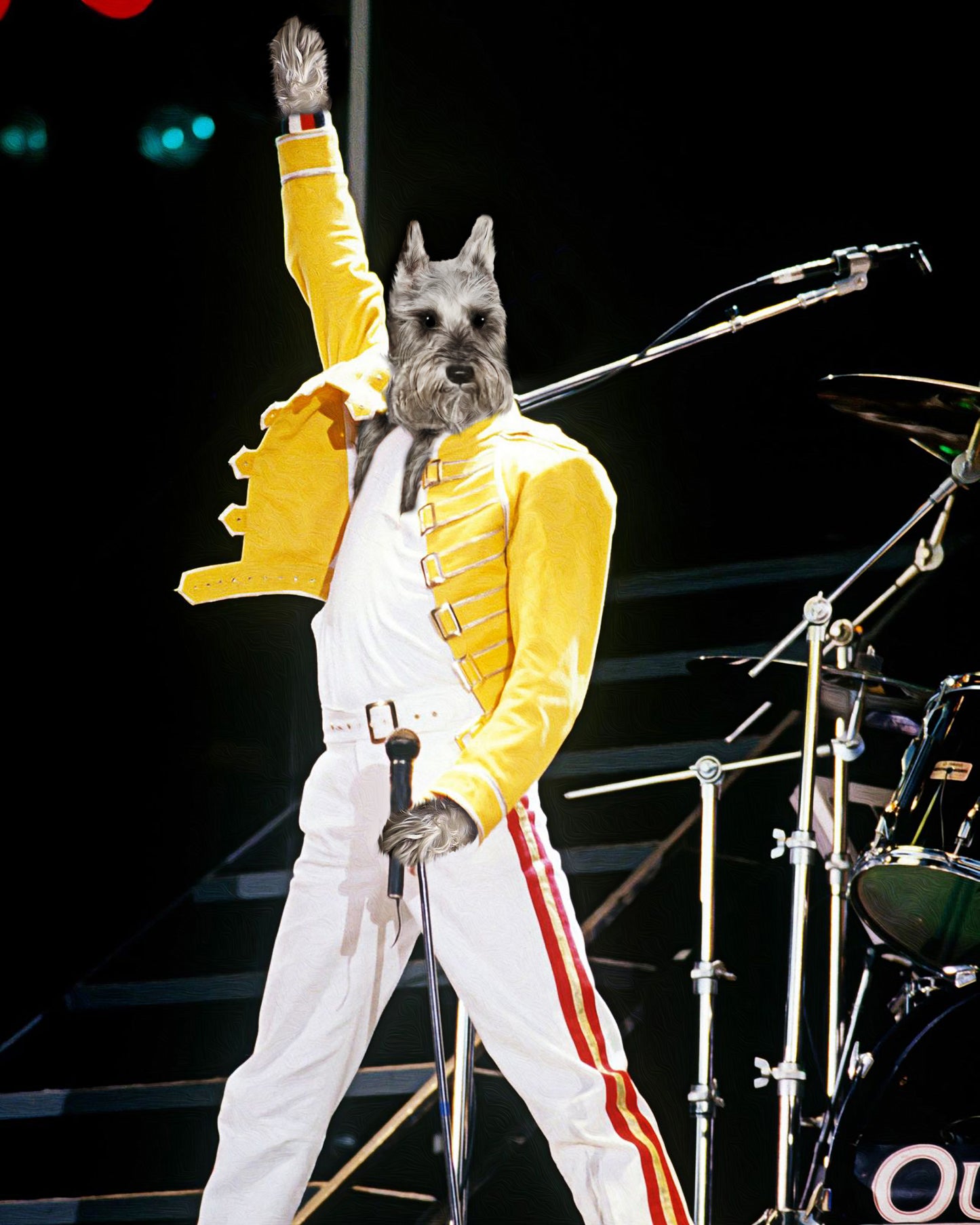 The Rock Vocalist Custom Pet Portrait Poster - Noble Pawtrait