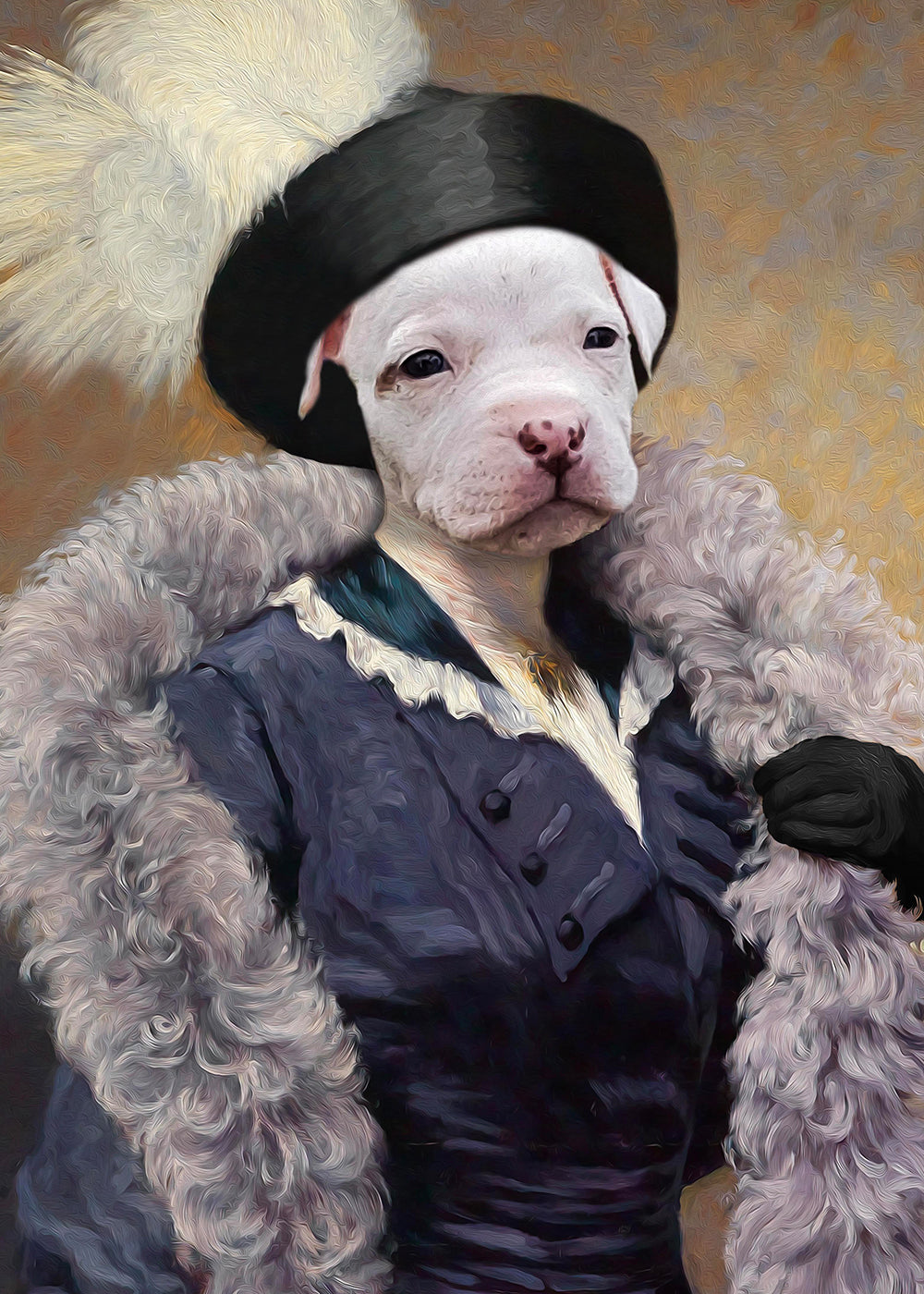 The Foxy Lady Custom Pet Portrait Poster - Noble Pawtrait