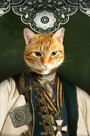 The Ambassador Custom Pet Portrait Canvas - Noble Pawtrait