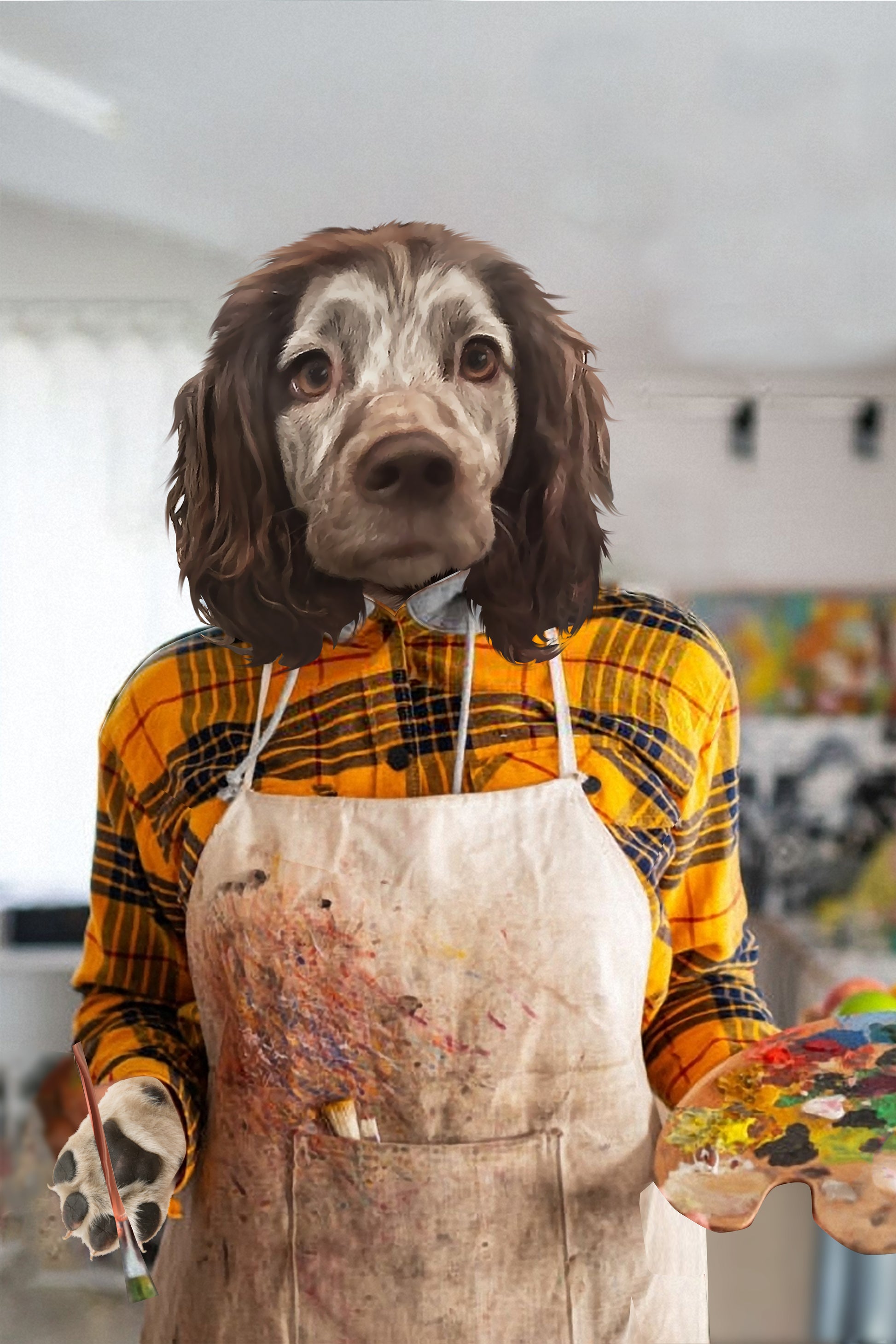 The Artist Custom Pet Portrait Digital Download - Noble Pawtrait