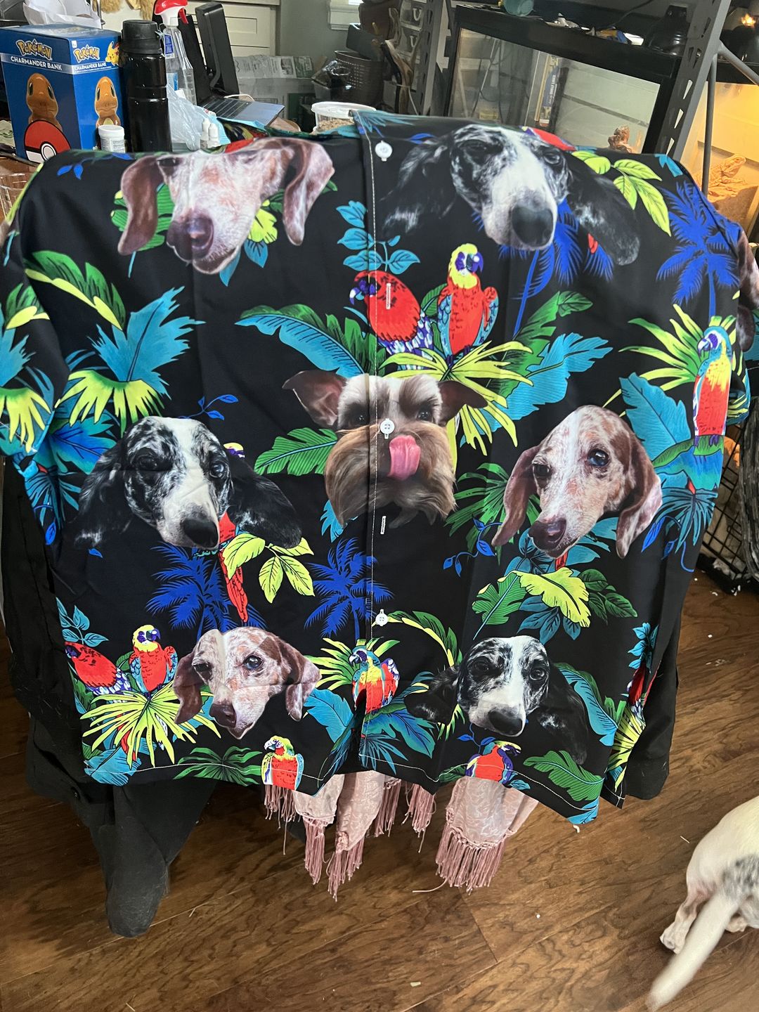 Custom Hawaiian Shirt With Pet Face | Personalized Gift For Pet Lovers | Tropical Pattern Aloha Shirt