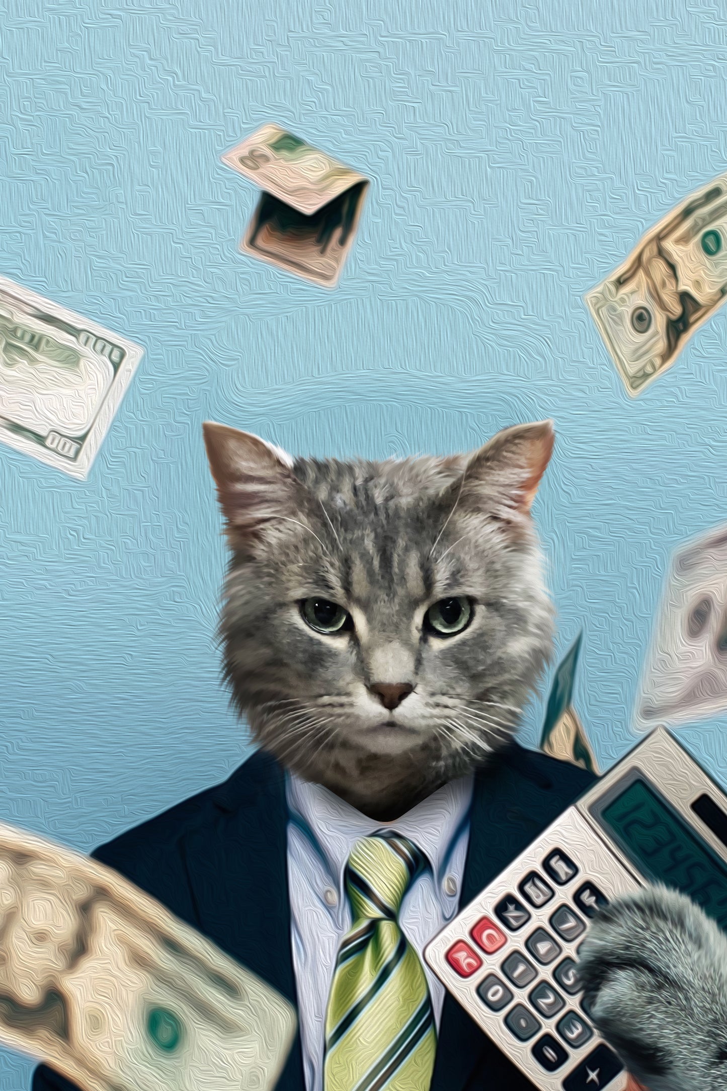 The Accountant Custom Pet Portrait Canvas - Noble Pawtrait