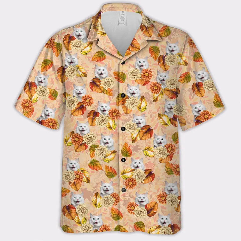 Custom Your Own Hawaiian Shirt With Your Pet Photo Autumn Vibes