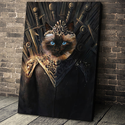The Throne Custom Pet Portrait Canvas - Noble Pawtrait