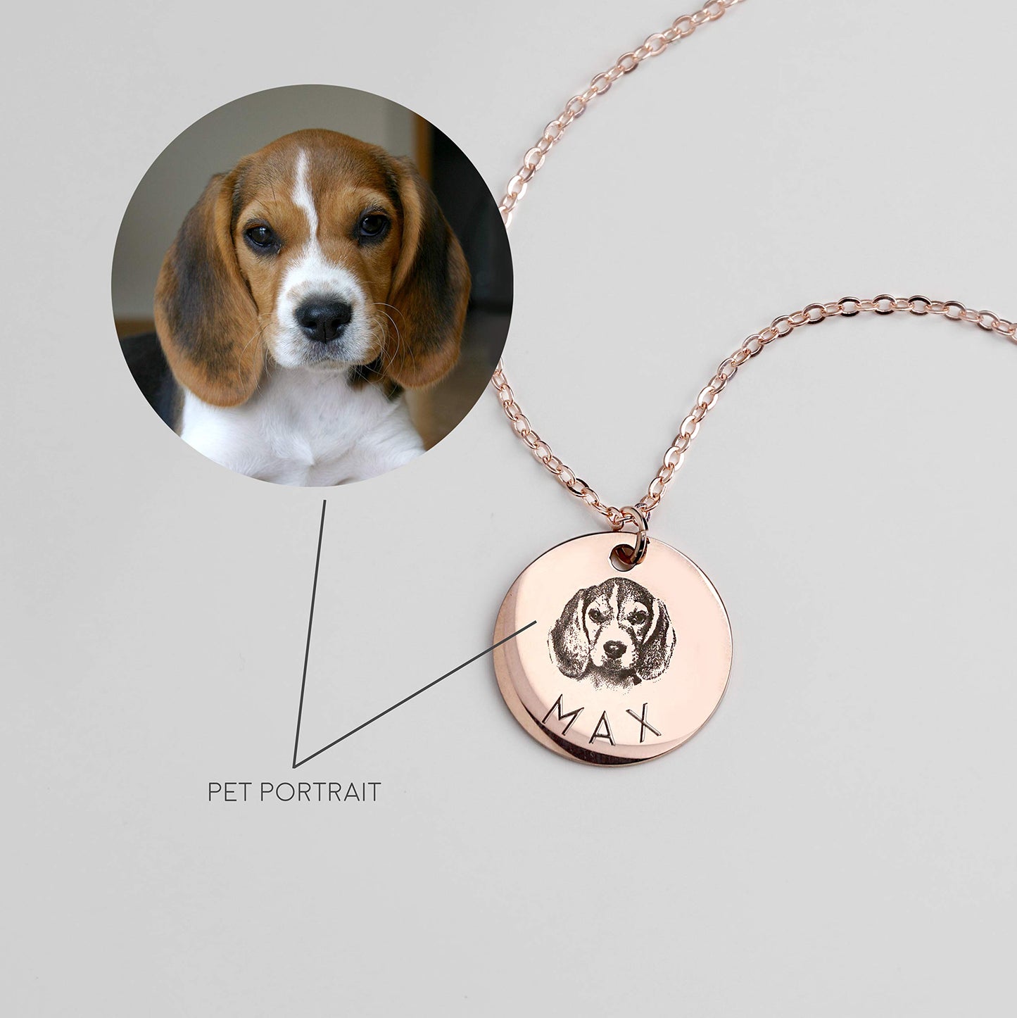 Collier personnalisé de portrait d’animal de compagnie