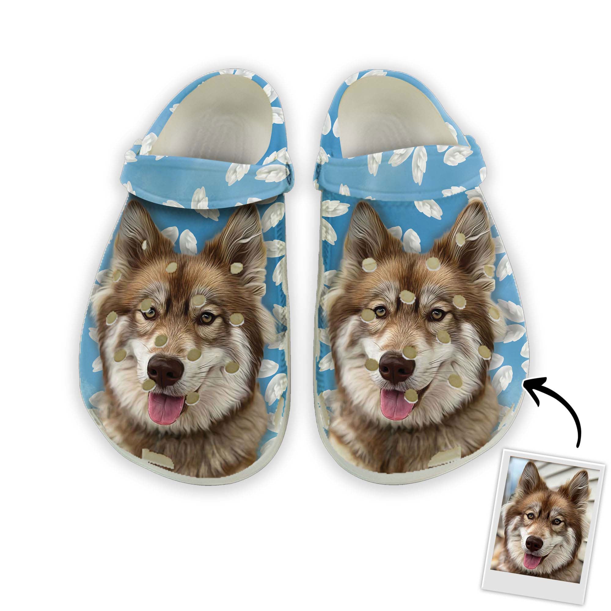 Custom Clogs With Pet Face | Personalized Gift For Pet Lovers | Angel ...