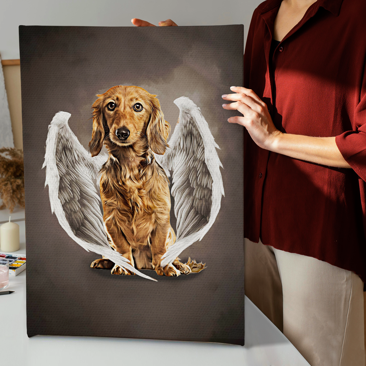 The Angel Wings Custom Pet Portrait