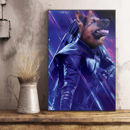 The Archer Custom Pet Portrait Poster - Noble Pawtrait