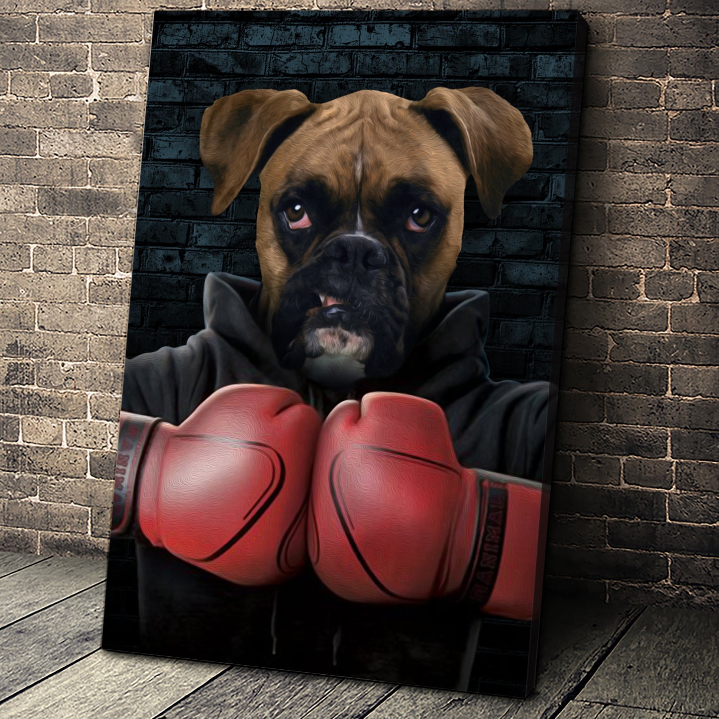 The Boxer Custom Pet Portrait - Noble Pawtrait