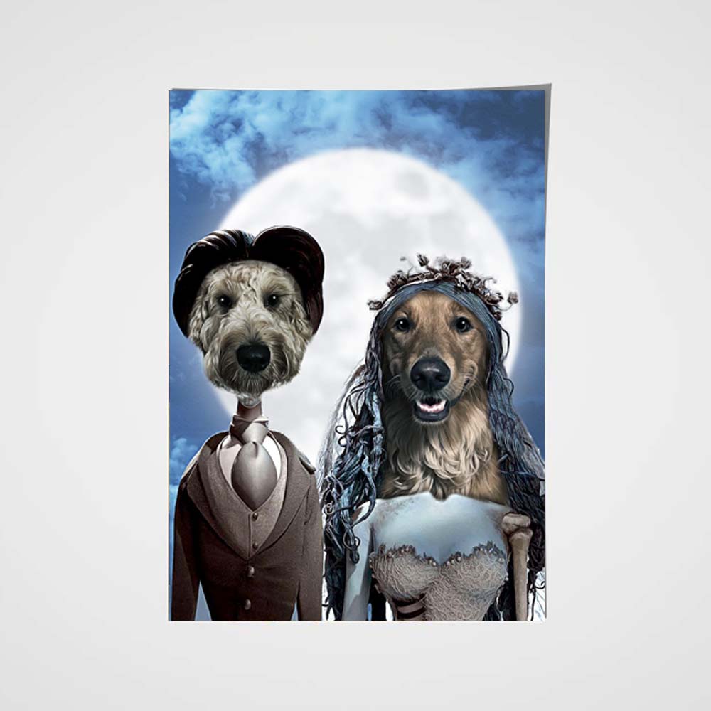 The Bride & Groom Custom Pet Portrait Poster - Noble Pawtrait