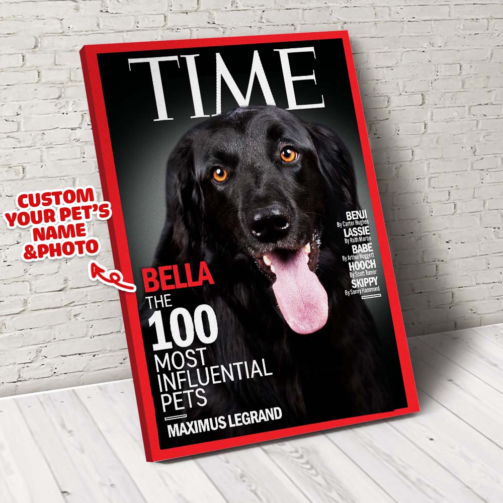 The Time Cover Custom Pet Portrait Canvas - Noble Pawtrait