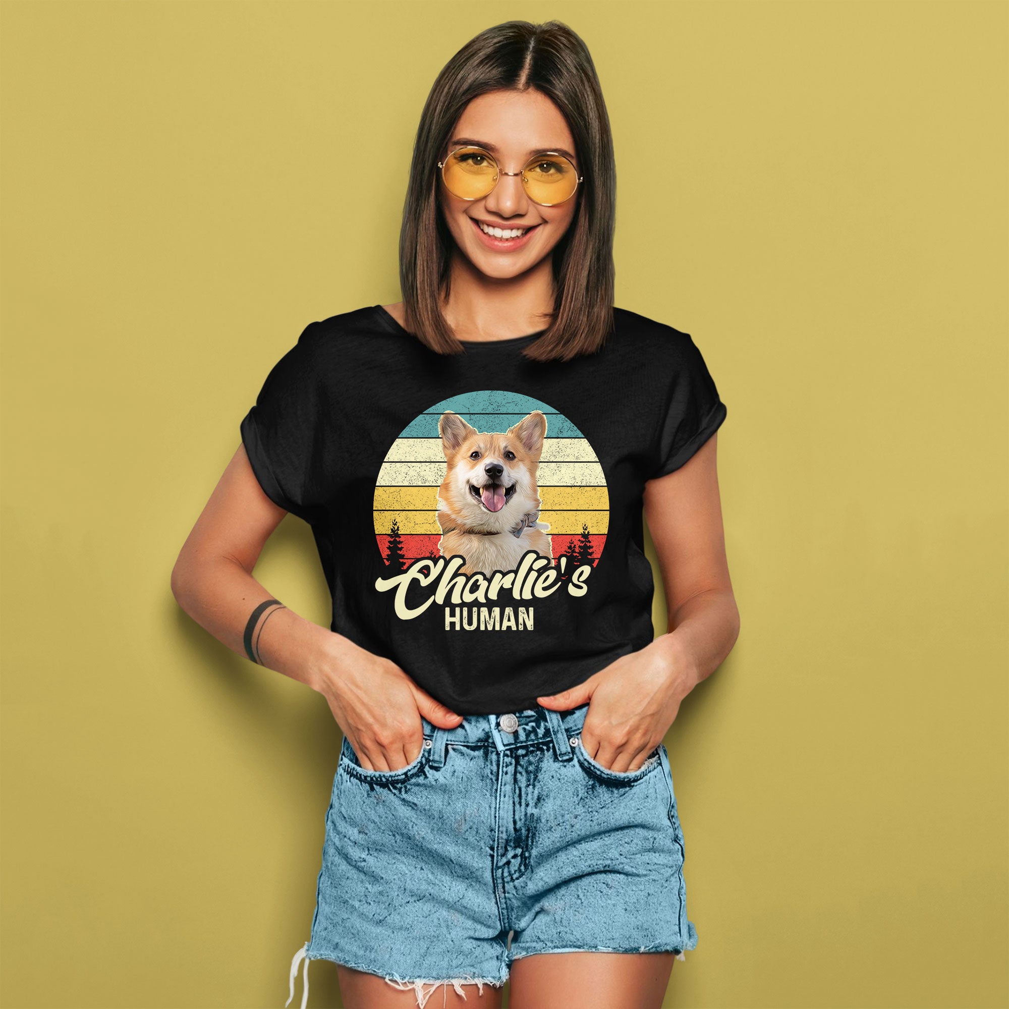 Dog shirt with human hot sale face