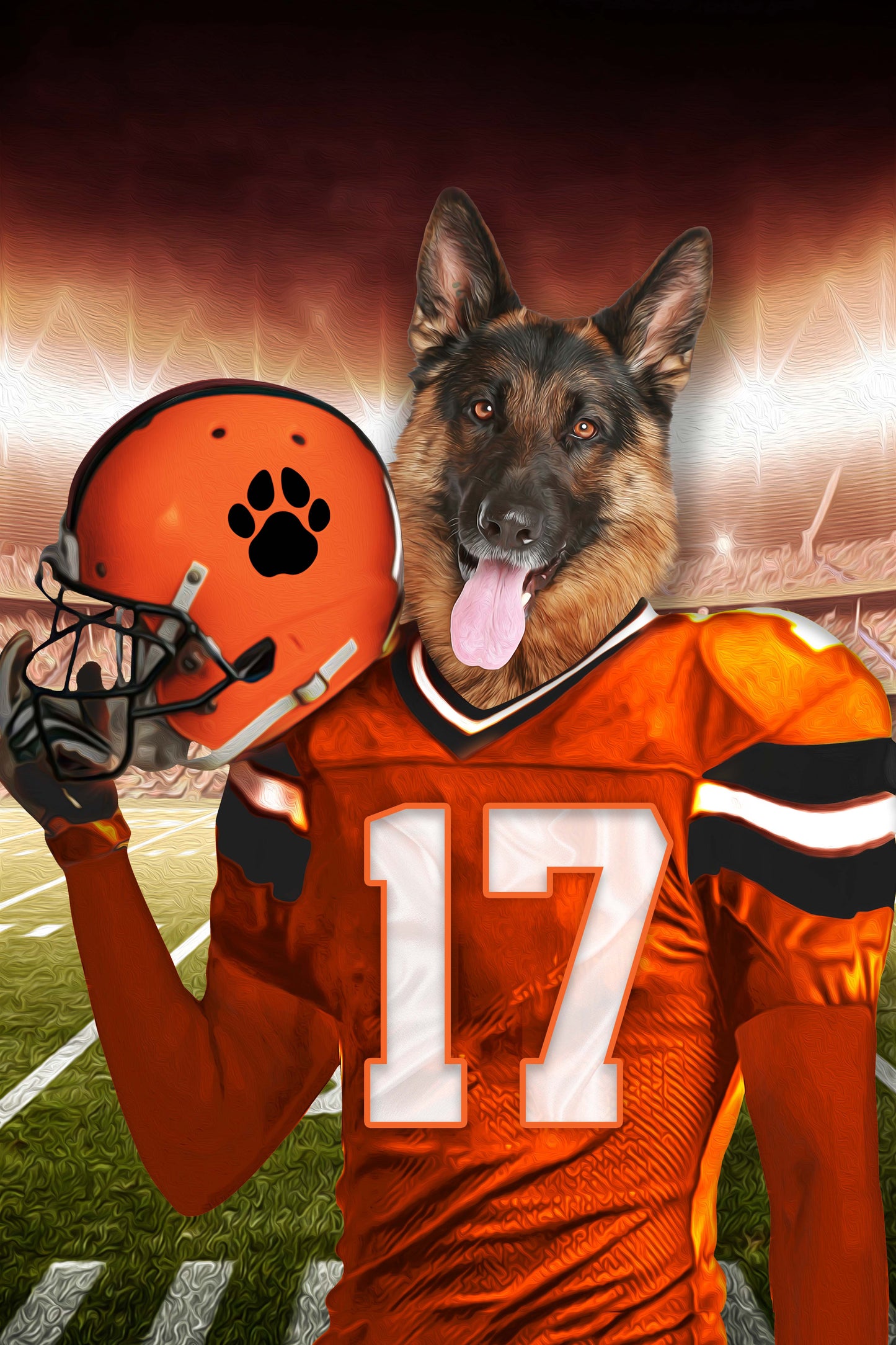 The Cincinnati Fan Custom Digital Download Pet Portrait - Noble Pawtrait