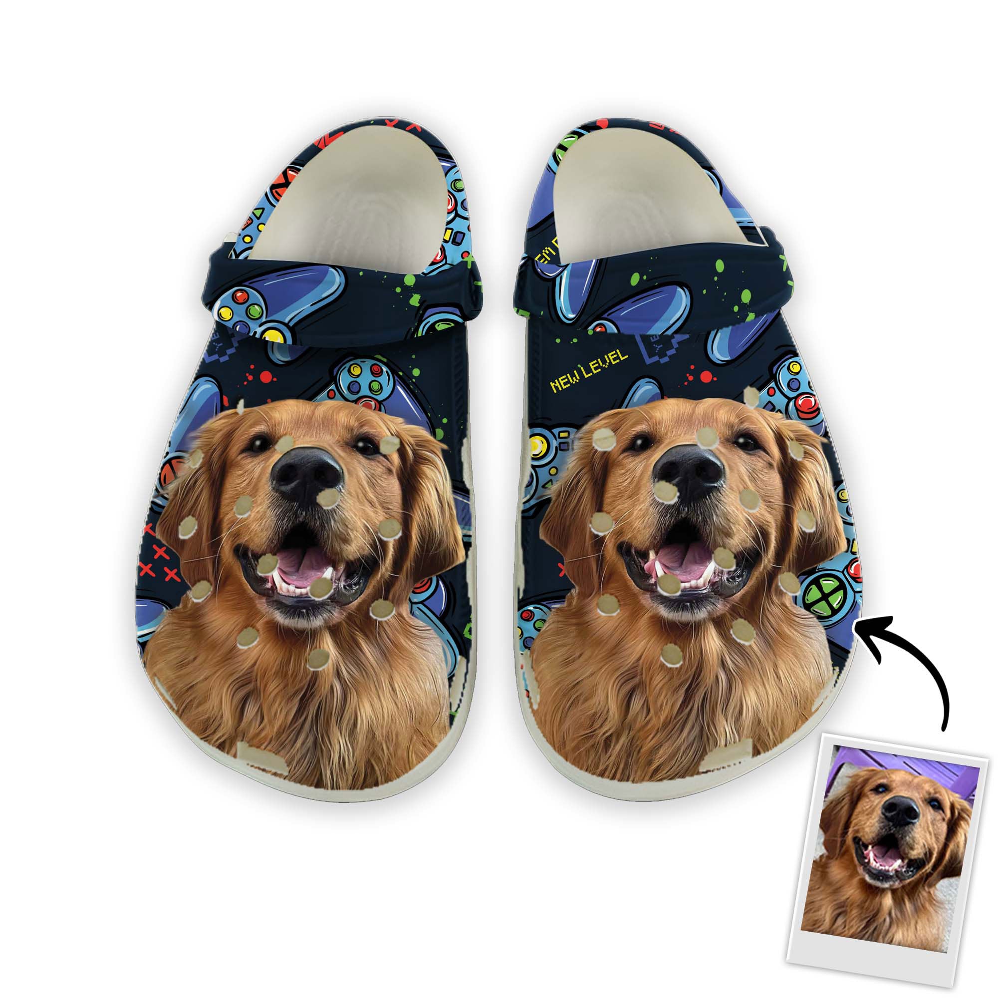 Custom Clogs With Pet Face | Personalized Gift For Pet Lovers | Gamer ...