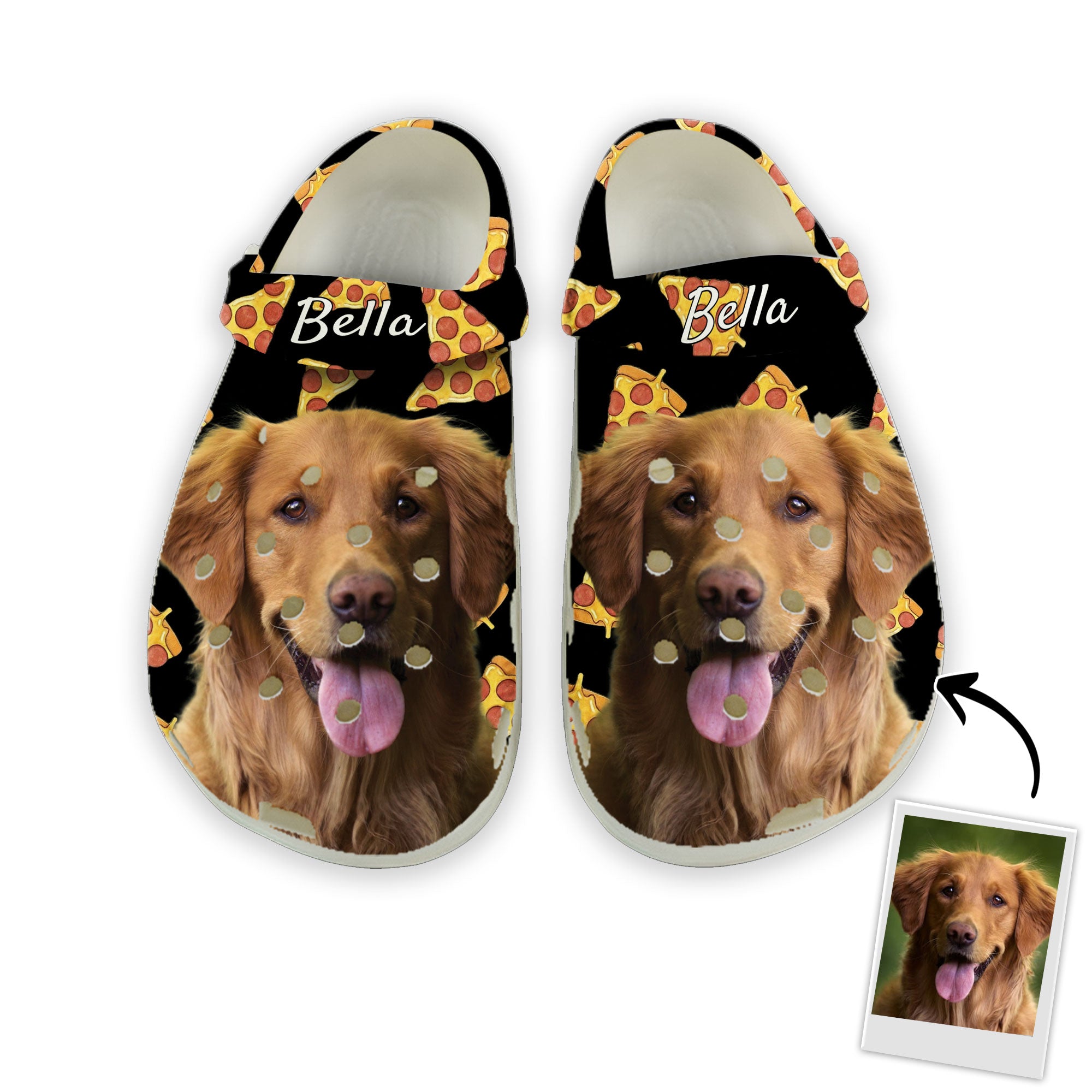 Custom Clogs With Pet Face | Personalized Gift For Pet Lovers | Pizza ...