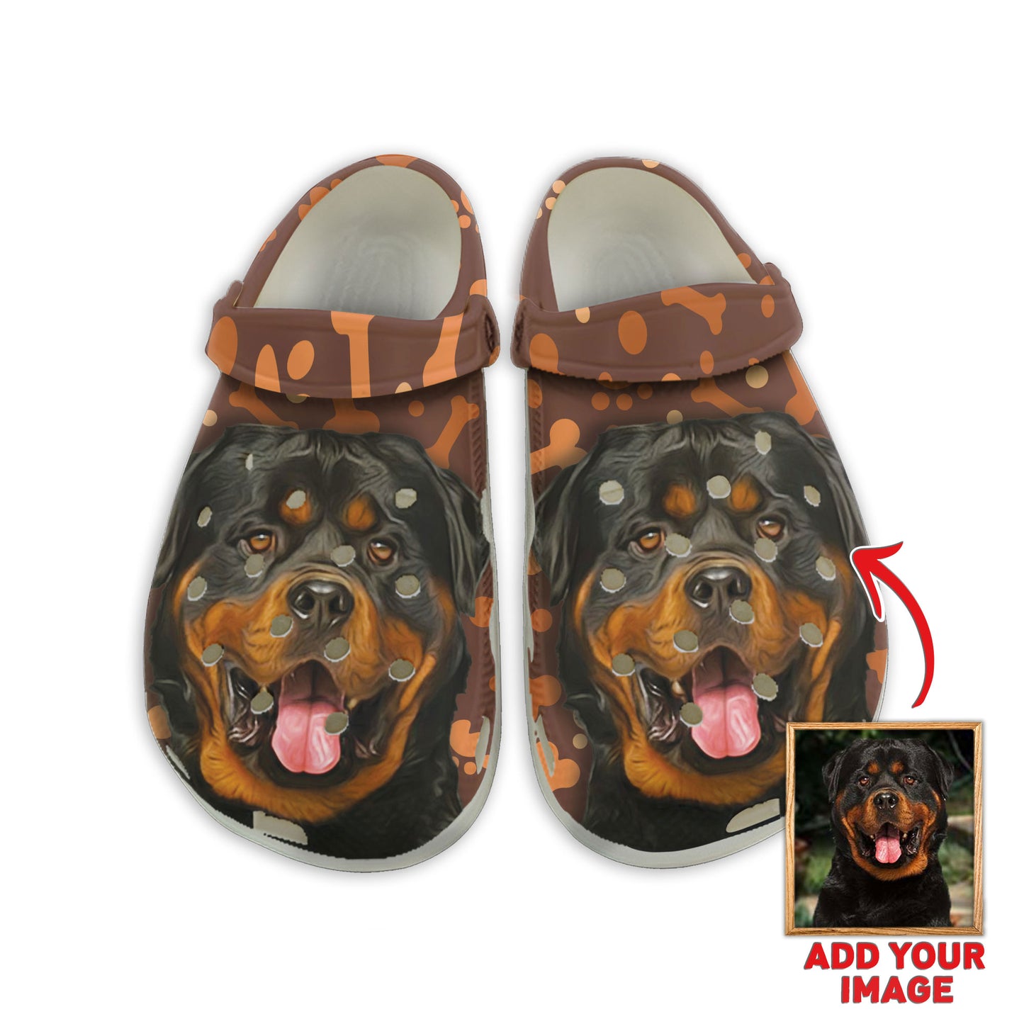 Custom Clogs With Pet Face | Personalized Gift For Pet Lovers | Bone Photo