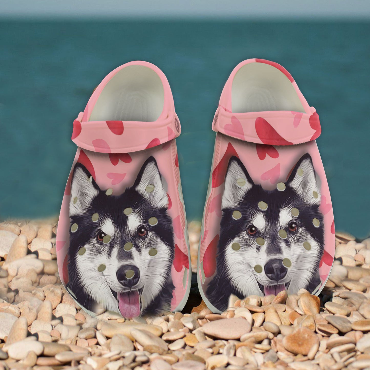 Custom Clogs With Pet Face | Personalized Gift For Pet Lovers | Heart Photo
